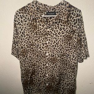 Men’s Pacsun Medium Cheetah Button Up